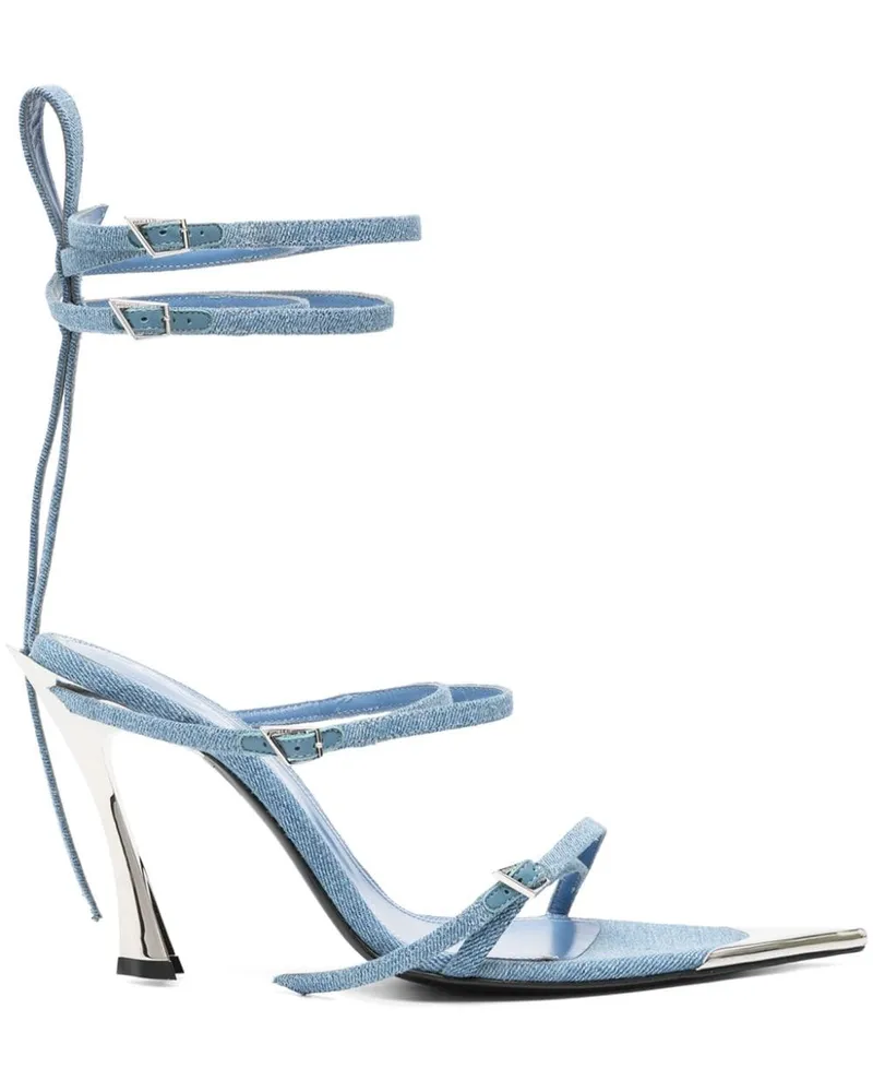 Thierry Mugler Sandalen aus Denim 95mm - Blau Blau
