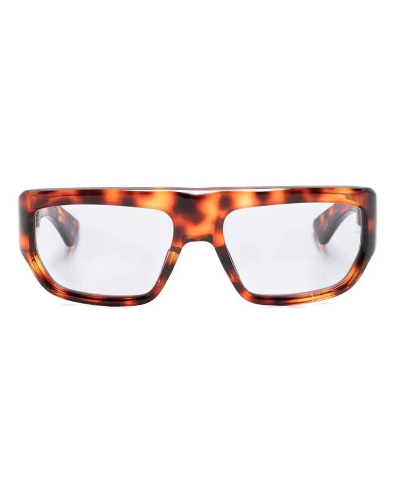 Jacques Marie Mage Vicious Sonnenbrille mit eckigem Gestell - Braun Braun