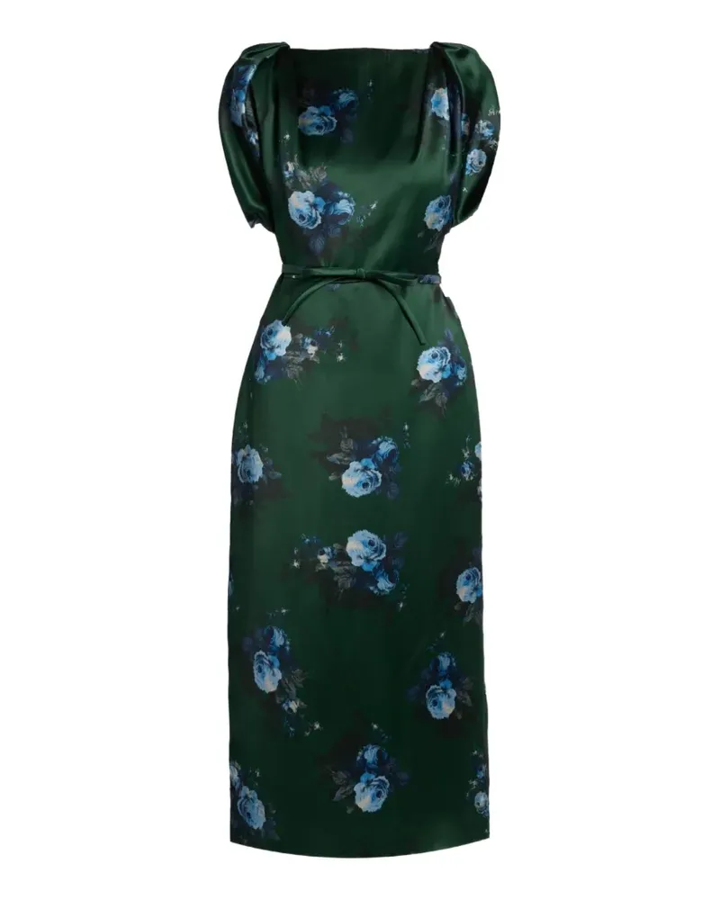 Erdem Duchess Midikleid mit Blumenprint - Grün Grün