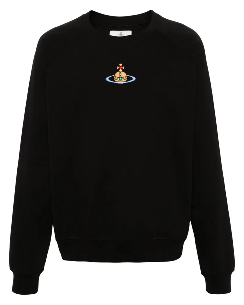 Vivienne Westwood Sweatshirt mit Orb-Stickerei Schwarz