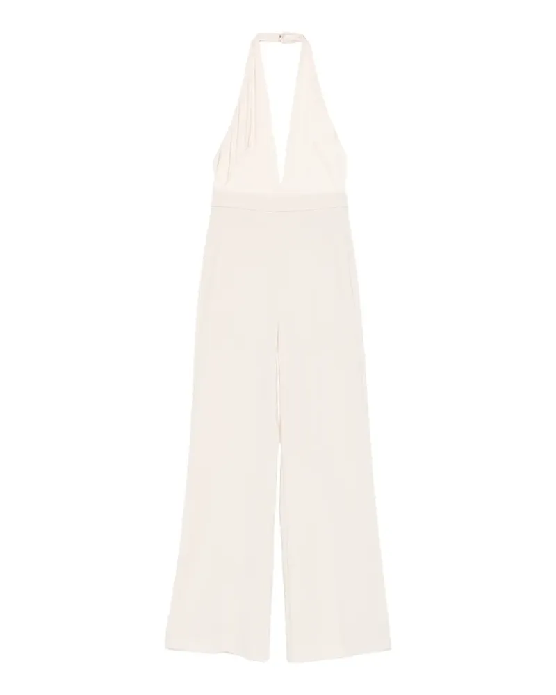 Patrizia Pepe deep neckline crepe jumpsuit - Nude Nude