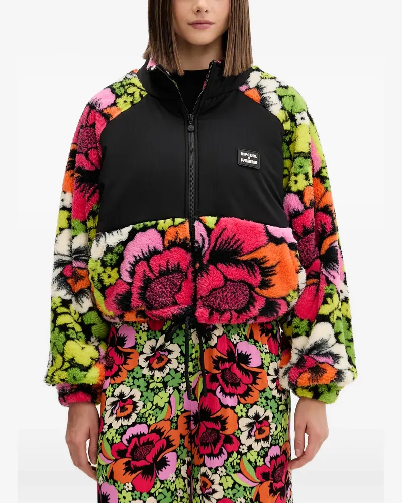 Rip Curl x FARM Rio Blooming Jacke mit Blumenprint - Schwarz Schwarz