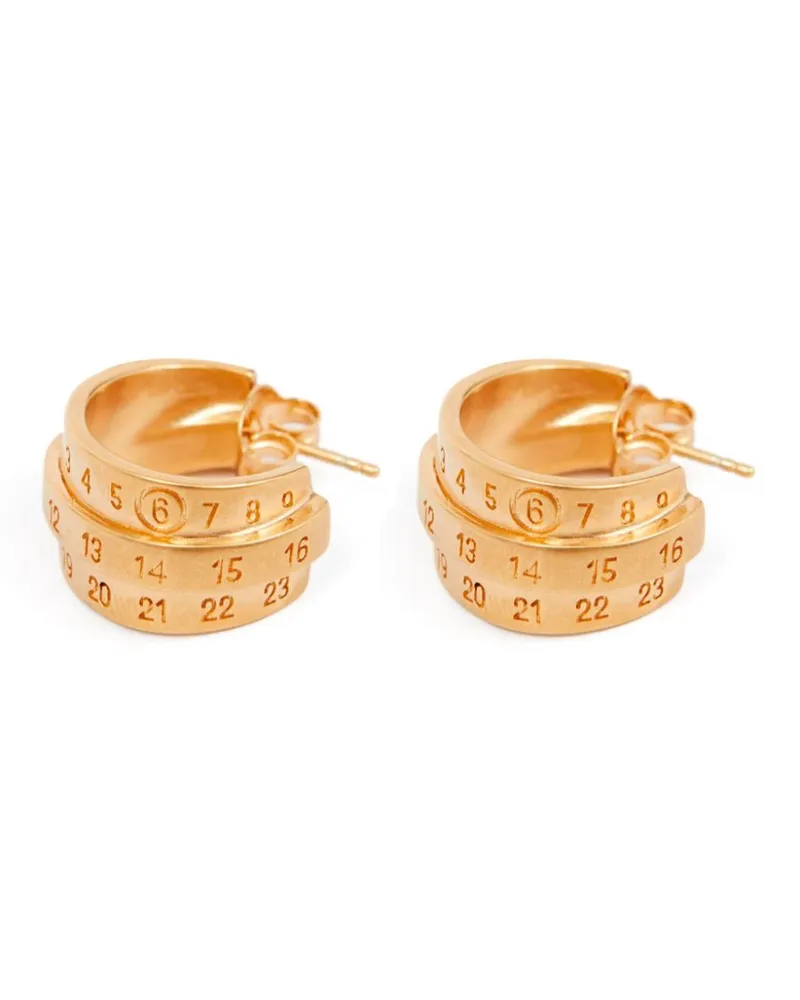 Maison Margiela Ohrringe mit Logo - Gold Gold