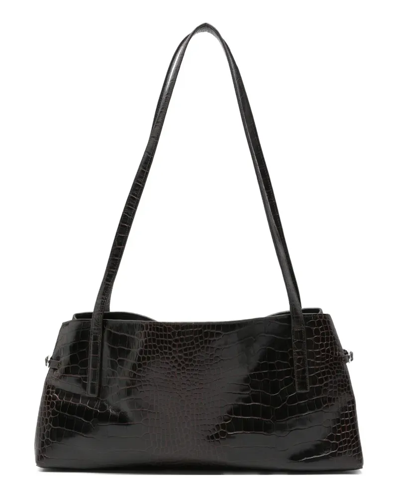 Vagabond mini Cannes croc-effect leather shoulder bag - Braun Braun