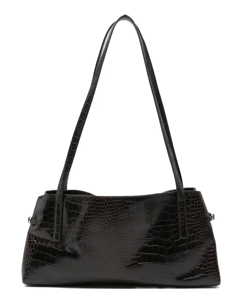 Vagabond mini Cannes croc-effect leather shoulder bag - Braun Braun
