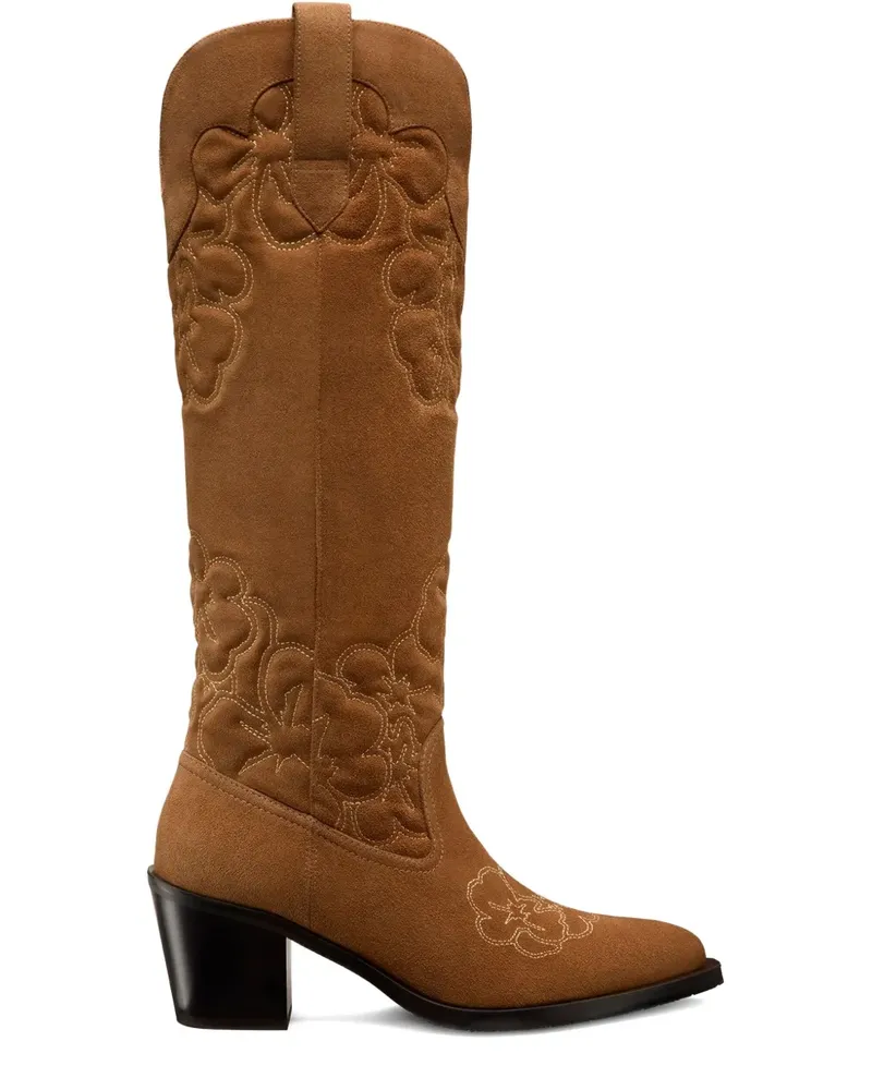 Stuart Weitzman Felix Wildlederstiefel 70mm - Braun Braun
