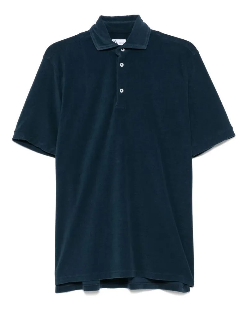 Doppiaa Poloshirt aus Frottee - Blau Blau