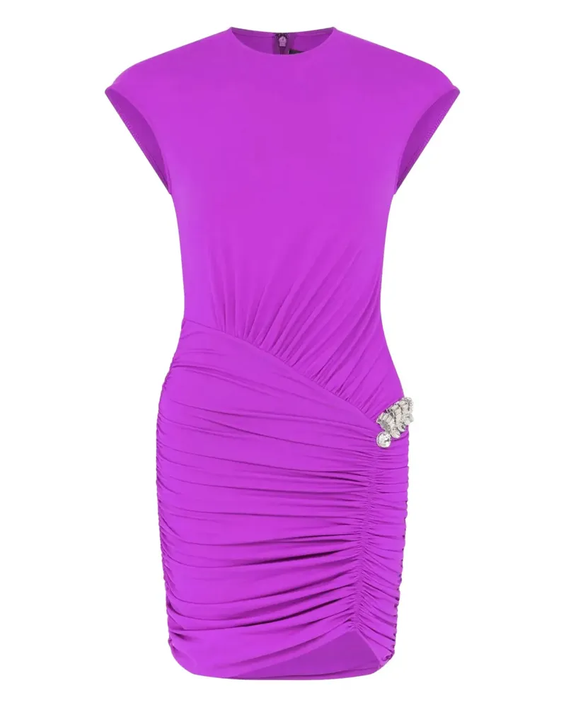 David Koma crystal-embellished ruched mini dress - Rosa Rosa