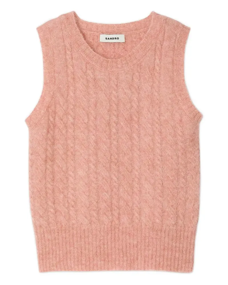 Sandro Pullunder mit Zopfmuster - Rosa Rosa