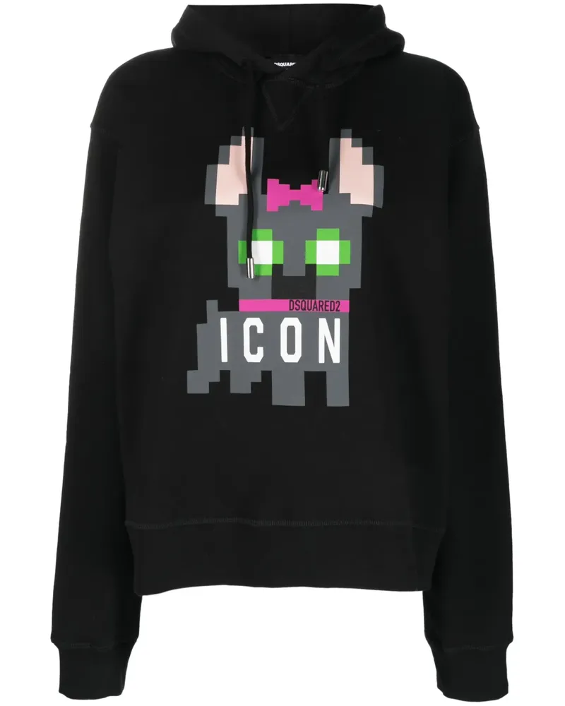 Dsquared2 Icon Hoodie - Schwarz Schwarz