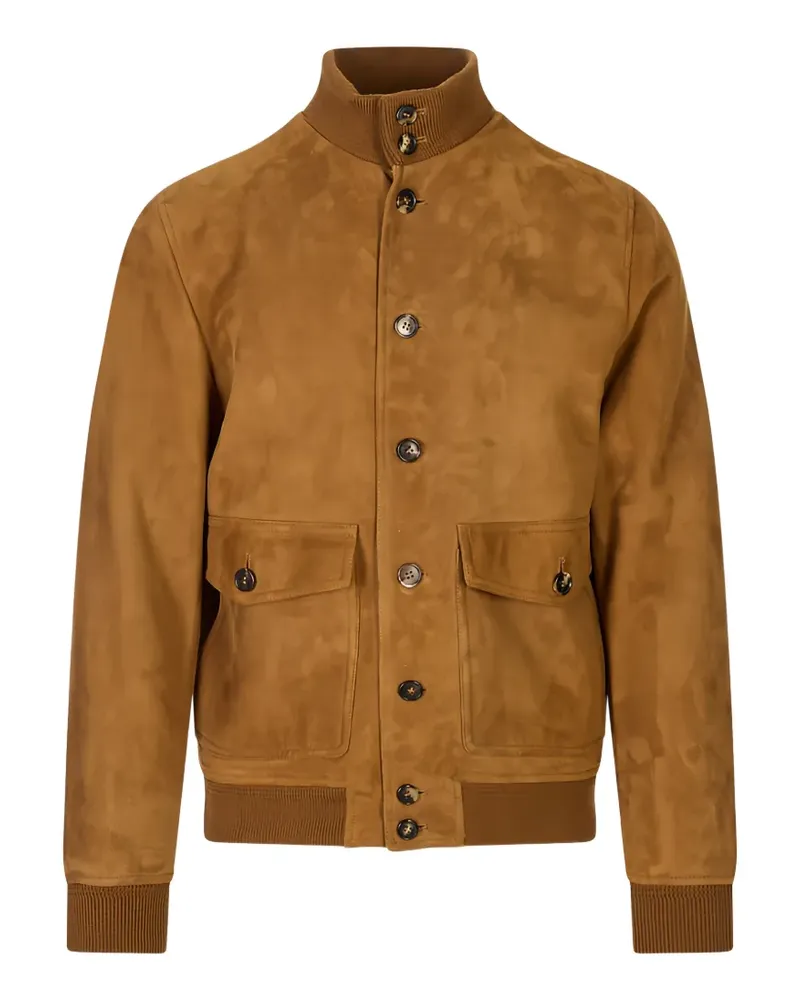 Stewart button-up suede jacket - Braun Braun