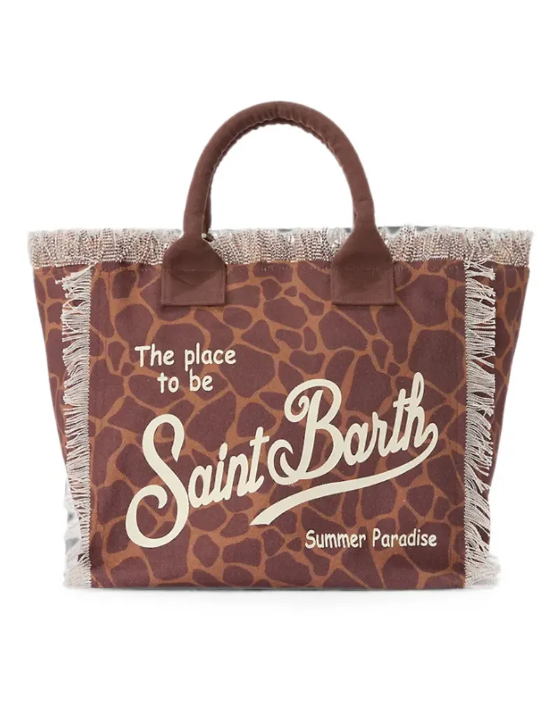 MC2 Saint Barth Vanity Tote Bag mit Animal-Print - Braun Braun