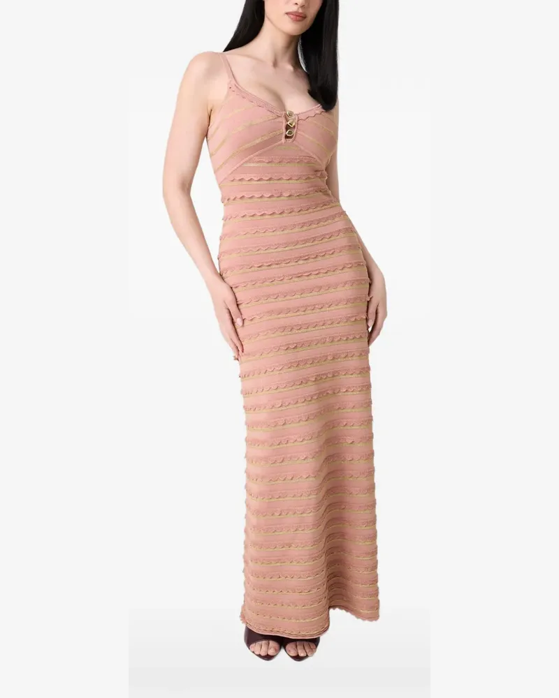Guess Langes Kleid aus Lurex - Rosa Rosa