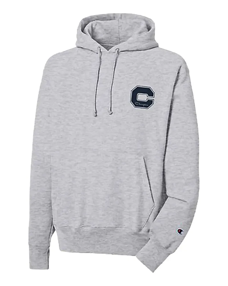 Champion Reverse Weave Hoodie mit Logo-Patch - Grau Grau