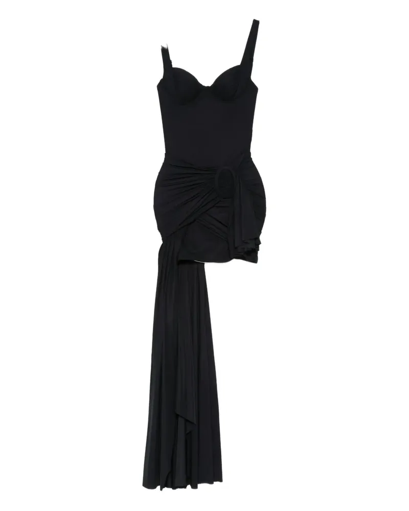 Balenciaga ruched midi dress - Schwarz Schwarz