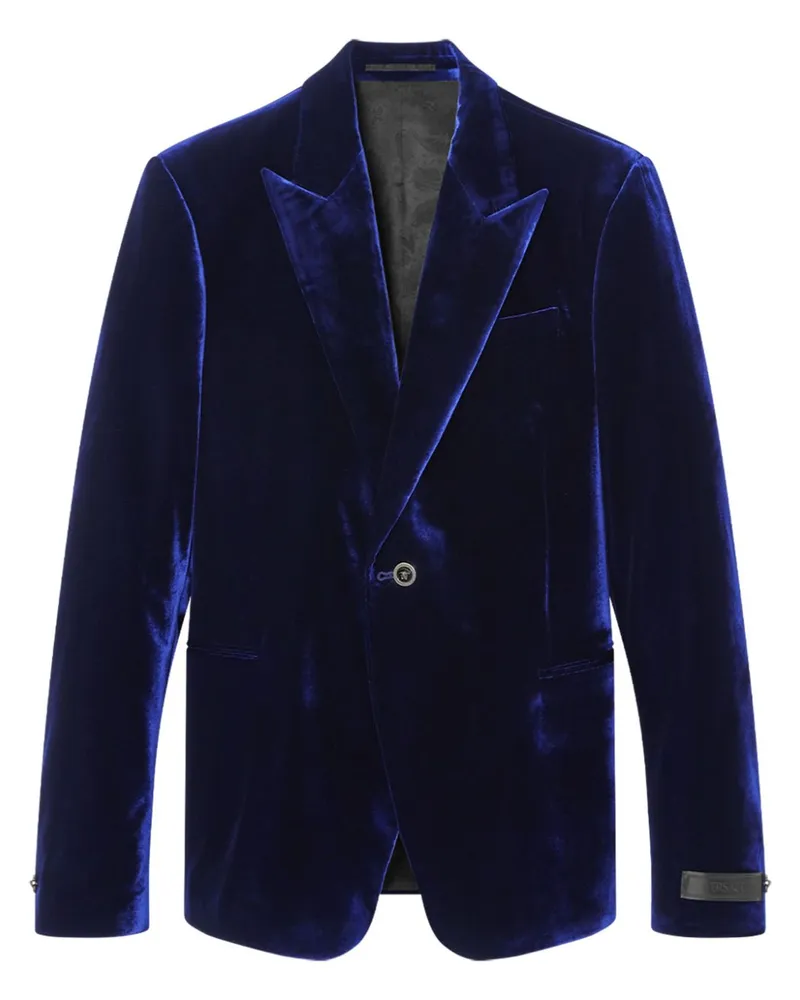 Versace Einreihiges Sakko aus Samt - Blau Blau