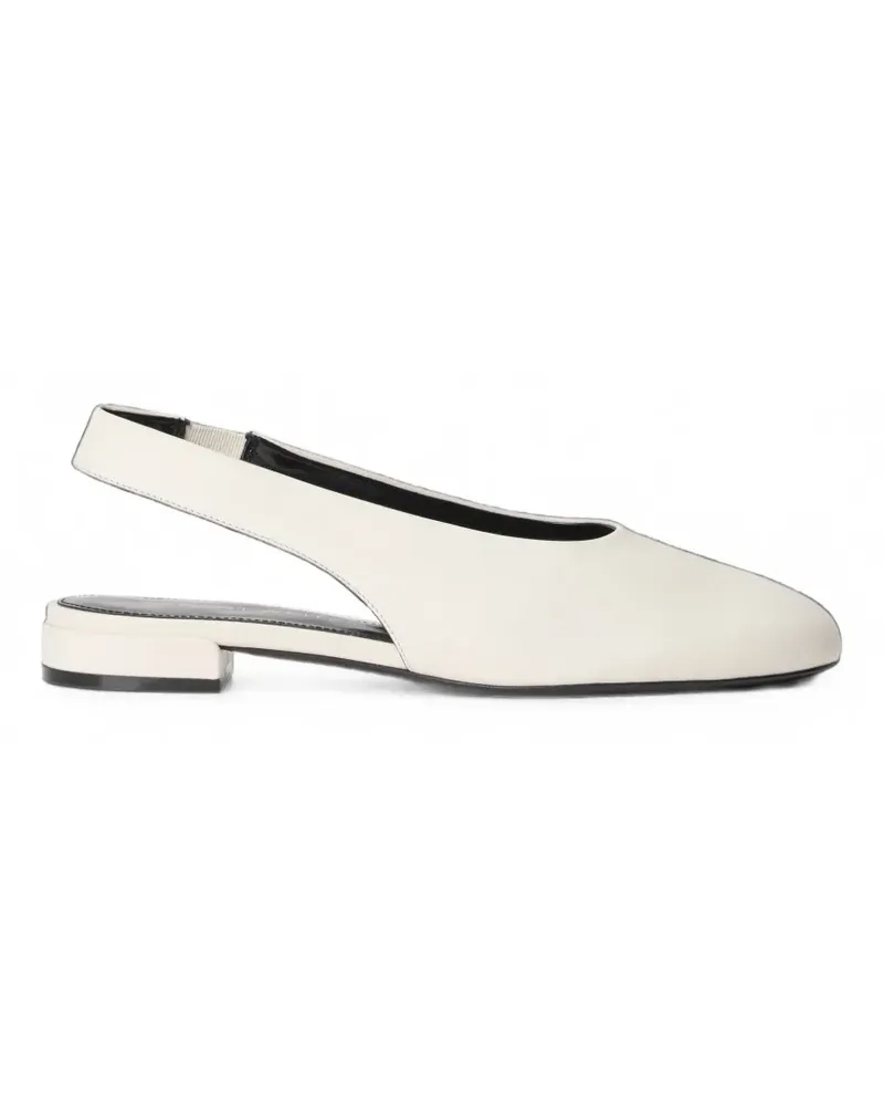 Stuart Weitzman Lenny leather slingback pumps - Weiß Weiß