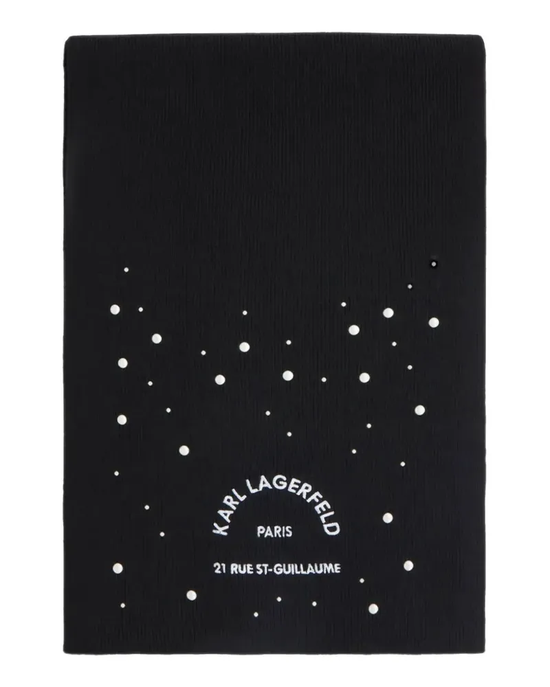 Karl Lagerfeld K/RSG Pearls Schal - Schwarz Schwarz