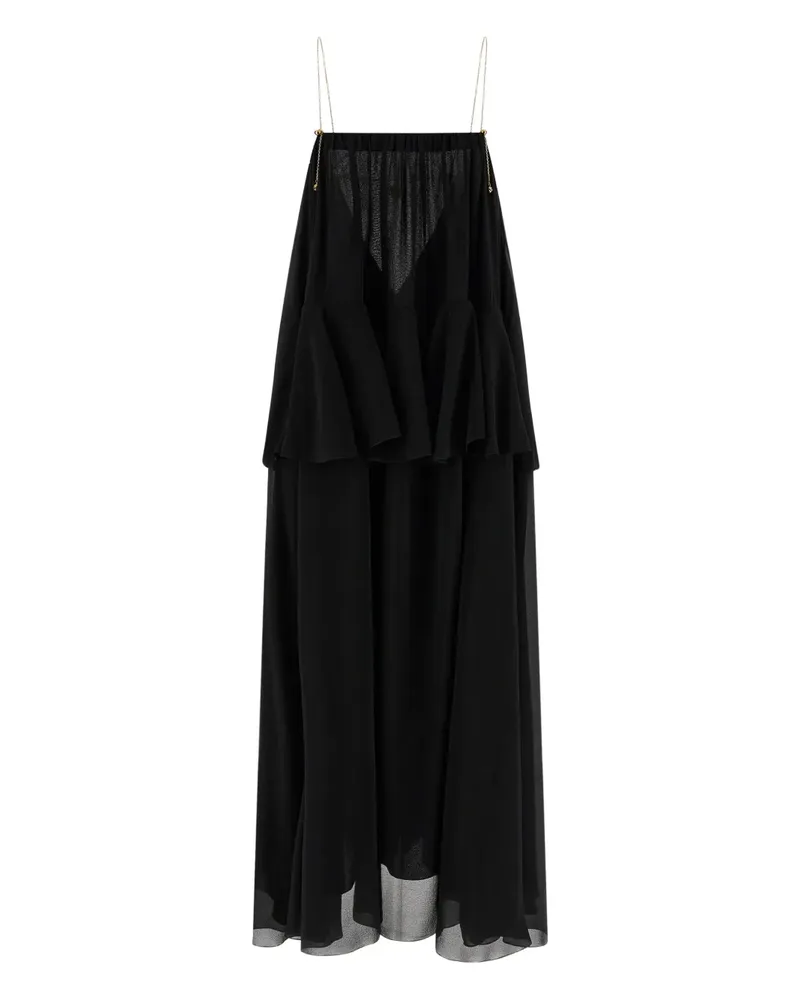 Chloé V-neck-detail maxi dress - Schwarz Schwarz