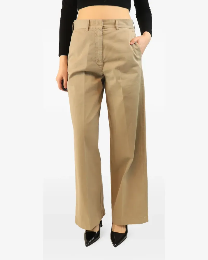 forte_forte cotton trousers - Nude Nude