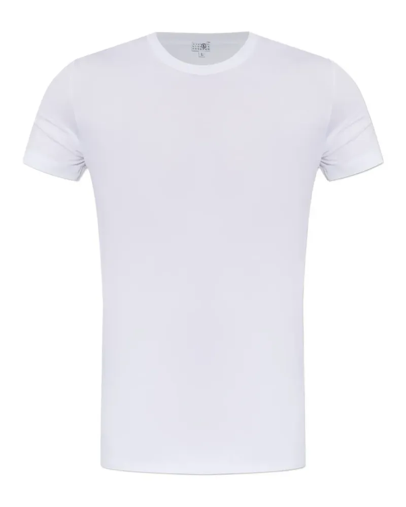 Maison Margiela T-Shirt mit rundem Ausschnitt - Weiß Weiß