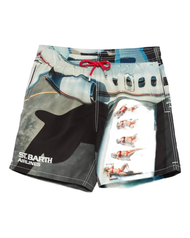 MC2 Saint Barth x Rick Dick Gustavia swim shorts - Schwarz Schwarz