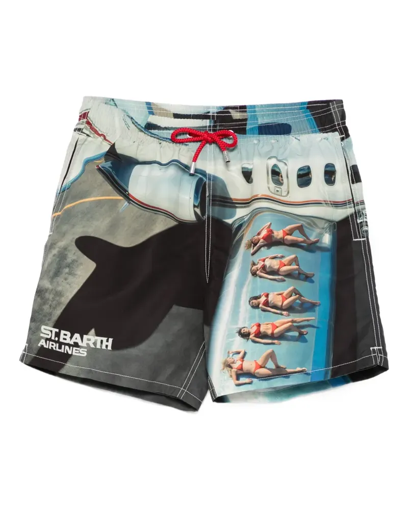 MC2 Saint Barth x Rick Dick Gustavia Badeshorts - Schwarz Schwarz