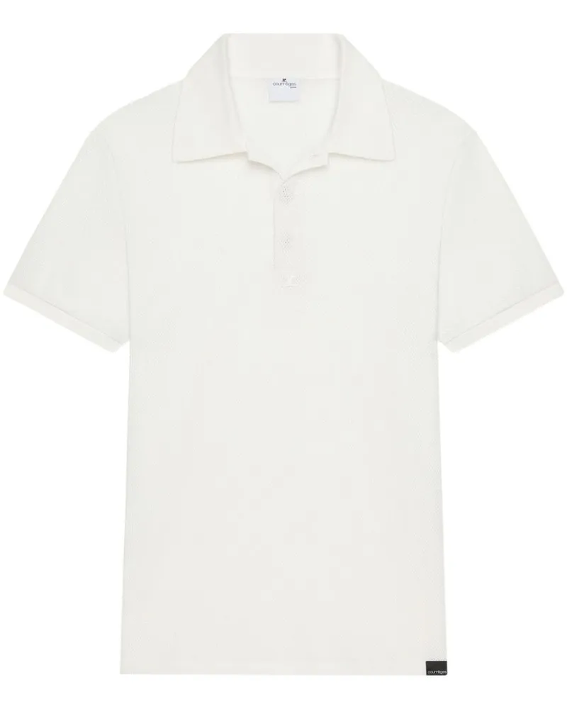 Courrèges Poloshirt aus Mesh - Weiß Weiß