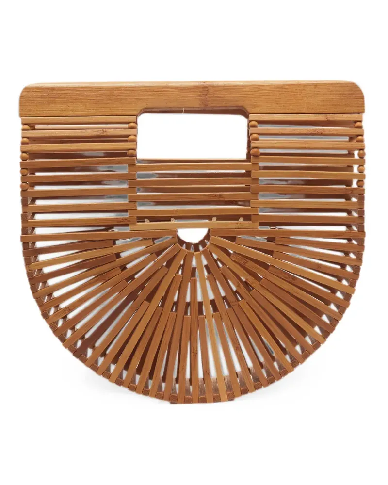 Cult Gaia mini Ark curved-silhouette clutch bag - Nude Nude