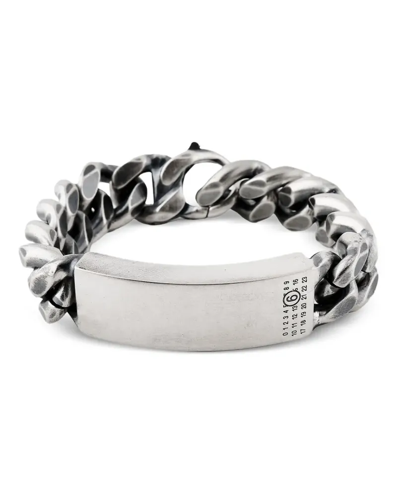 Maison Margiela Kettenarmband mit Panzerschild - Silber Silber