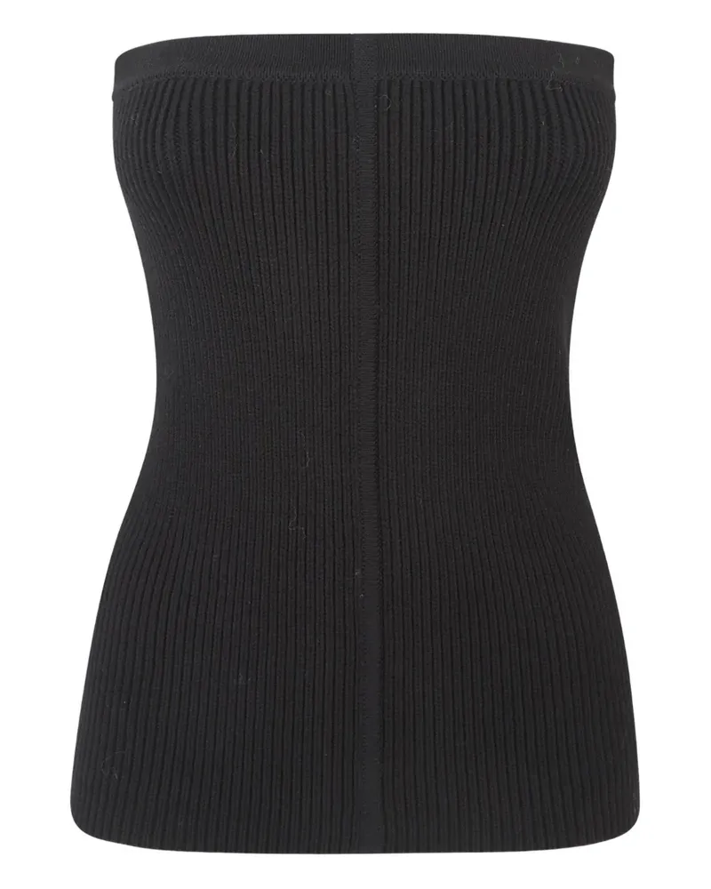 Rick Owens ribbed tube top - Schwarz Schwarz
