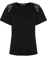 Alberta Ferretti Verziertes T-Shirt Schwarz