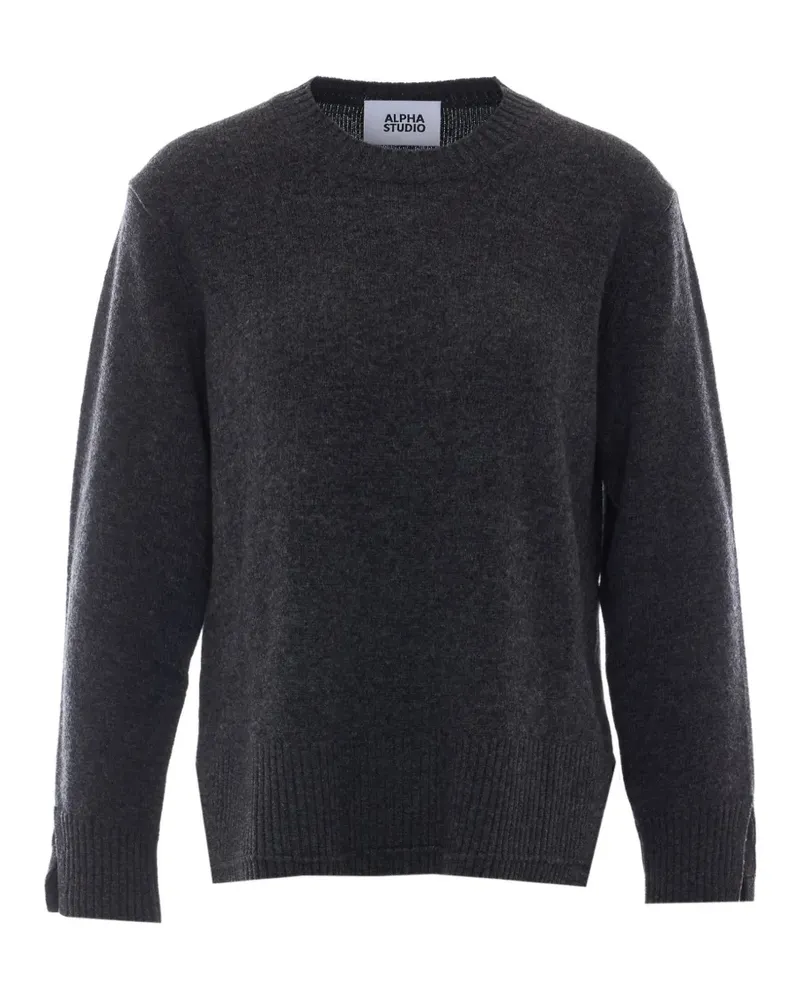 Alpha Studio Pullover mit rundem Ausschnitt - Grau Grau