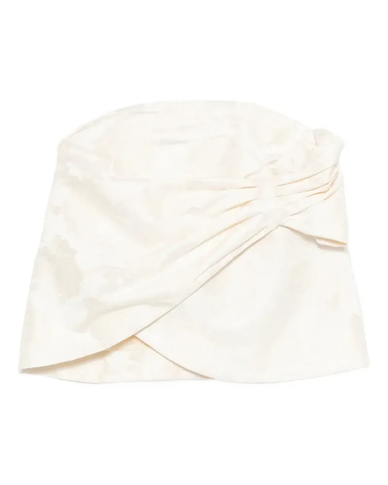 Simone Rocha gathered flower top - Nude Nude