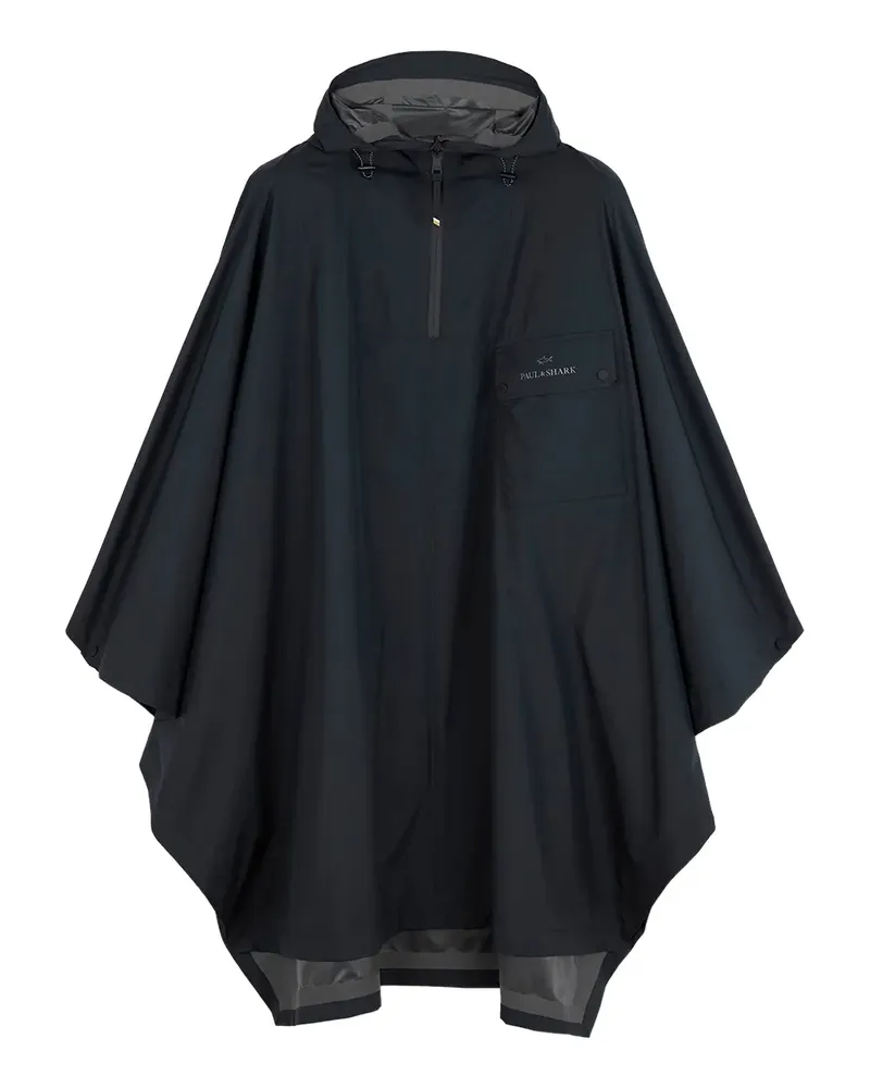 Paul & Shark Typhoon® Cape mit Kapuze - Schwarz Schwarz