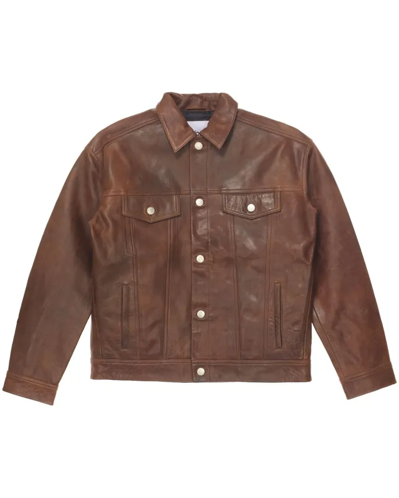 Won Hundred Klassische Lederjacke - Braun Braun