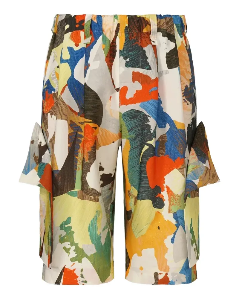 Issey Miyake Marbled Cargo-Shorts - Nude Nude