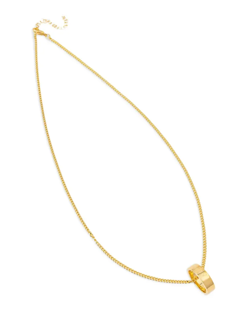 Maison Margiela Numeric Halskette mit graviertem Ringanhänger - Gold Gold