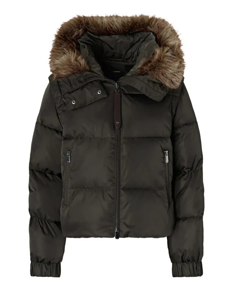 Pinko Steppjacke aus Faux Fur - Braun Braun