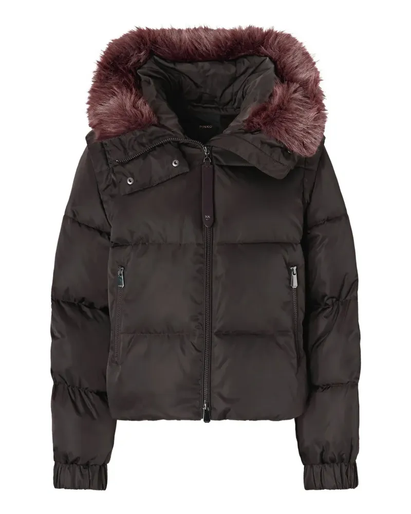 Pinko Steppjacke aus Faux Fur - Braun Braun