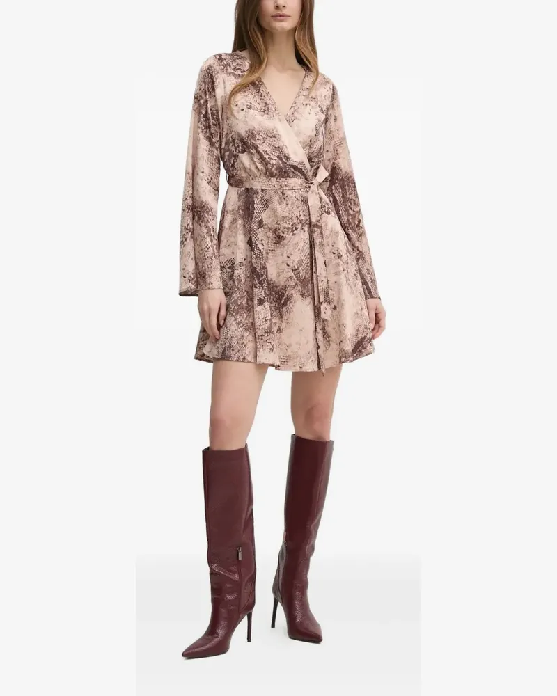 Guess Minikleid mit Schlangen-Print - Nude Nude