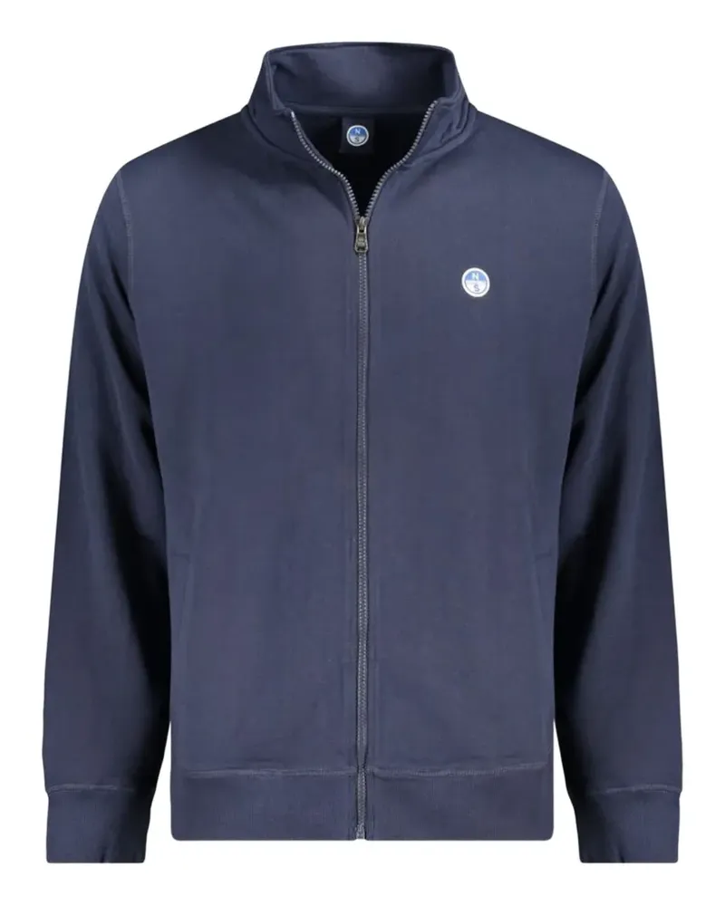 North Sails logo-detail zip-up cardigan - Blau Blau