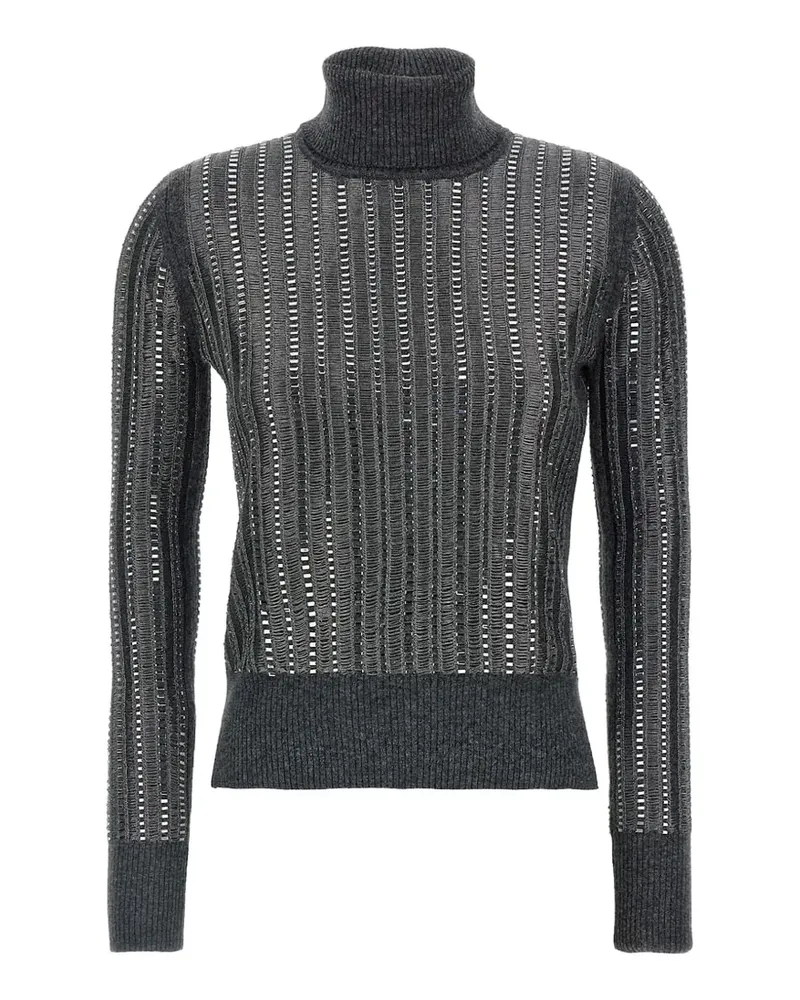 Ermanno Scervino open-knit roll-neck sweater - Grau Grau