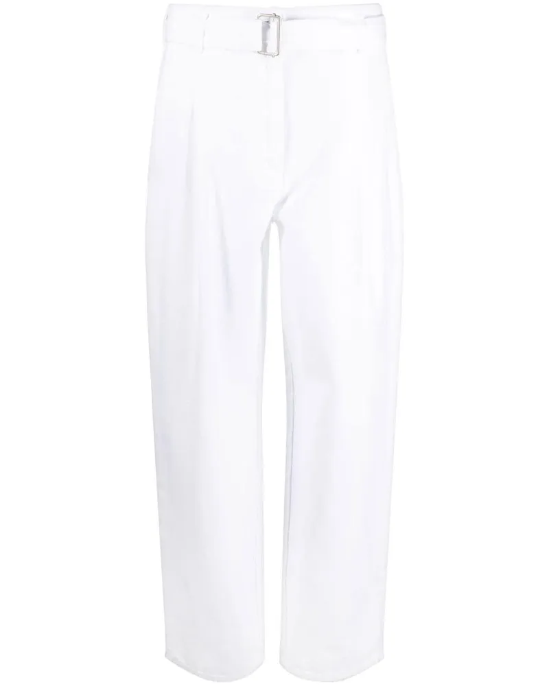 Philosophy Di Lorenzo Serafini Gabardine-Hose mit Gürtel - Weiß Weiß