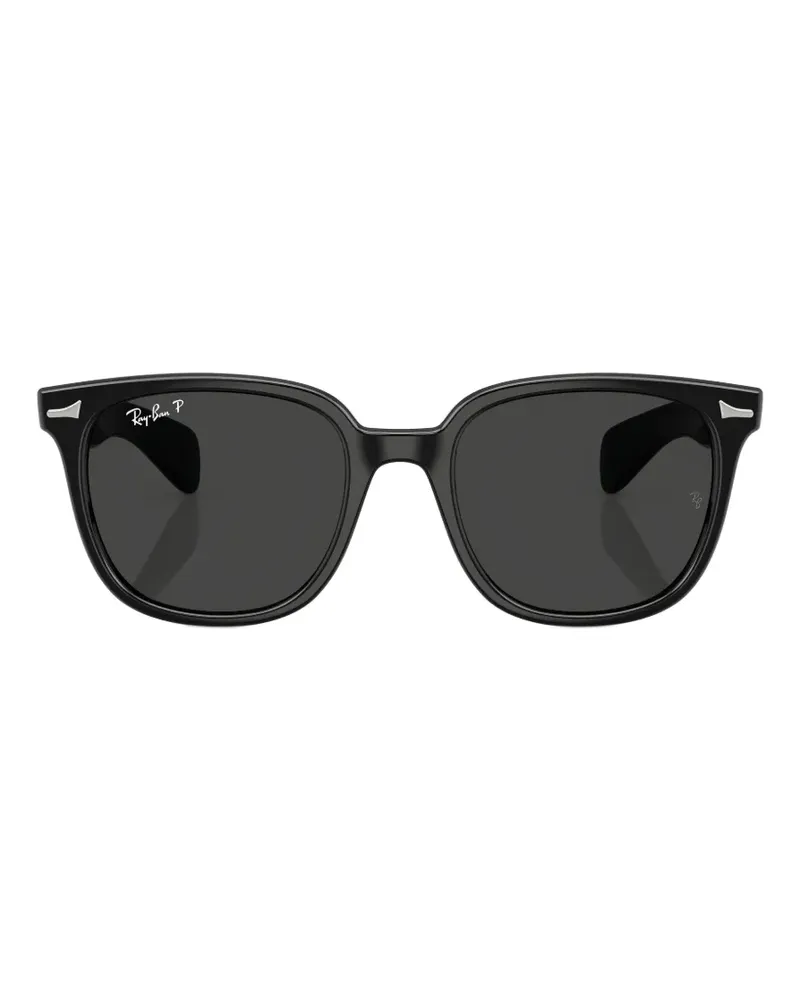 Ray Ban Sonnenbrille mit eckigem Gestell - Schwarz Schwarz