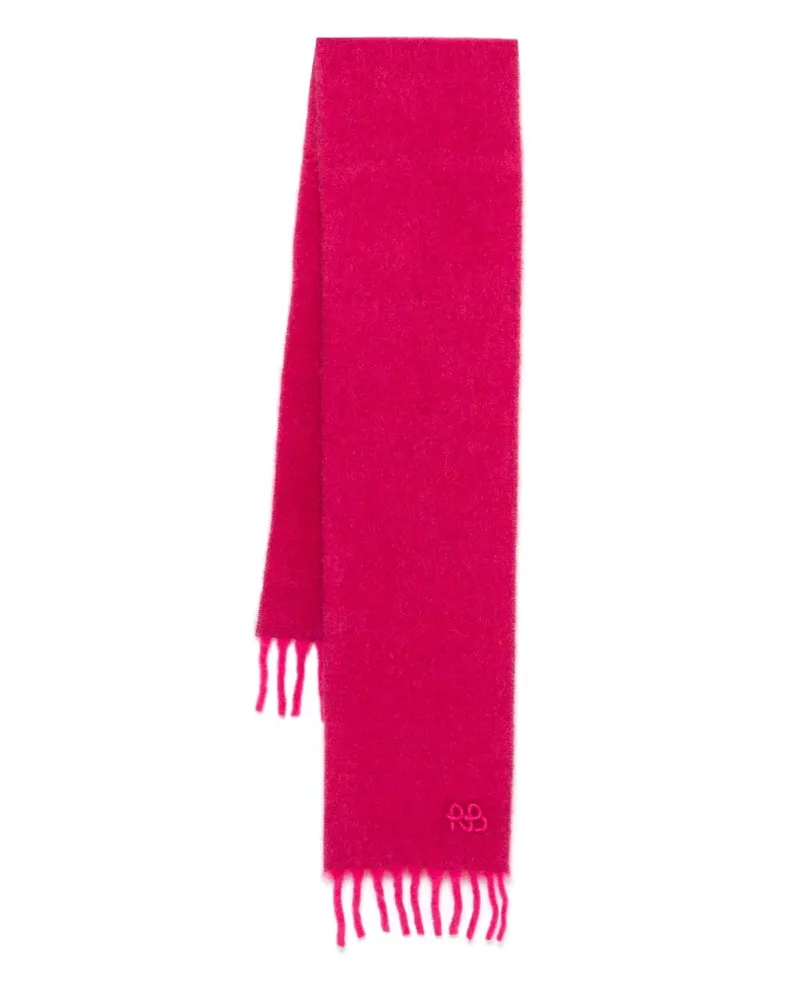 RUSLAN BAGINSKIY Schal mit Logo-Applikation - Rosa Rosa