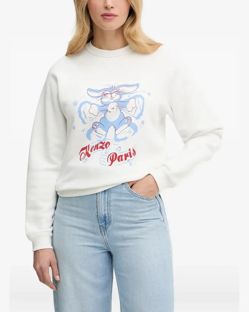 Kenzo Sweatshirt mit Hasen-Print - Weiß Weiß