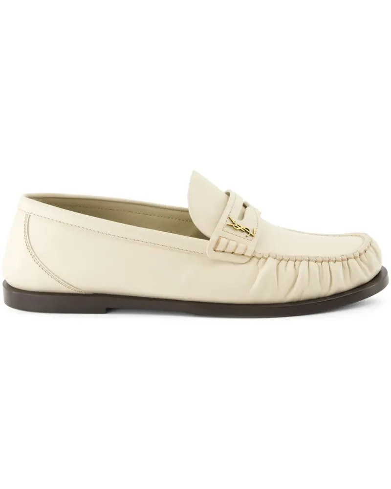 Saint Laurent Loafer mit Logo-Schild - Nude Nude