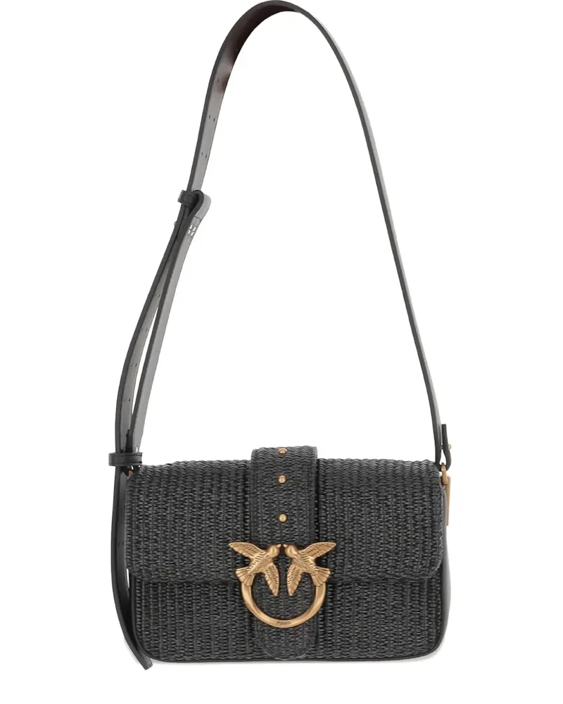 Pinko Love One Schultertasche mit Klappe - Schwarz Schwarz