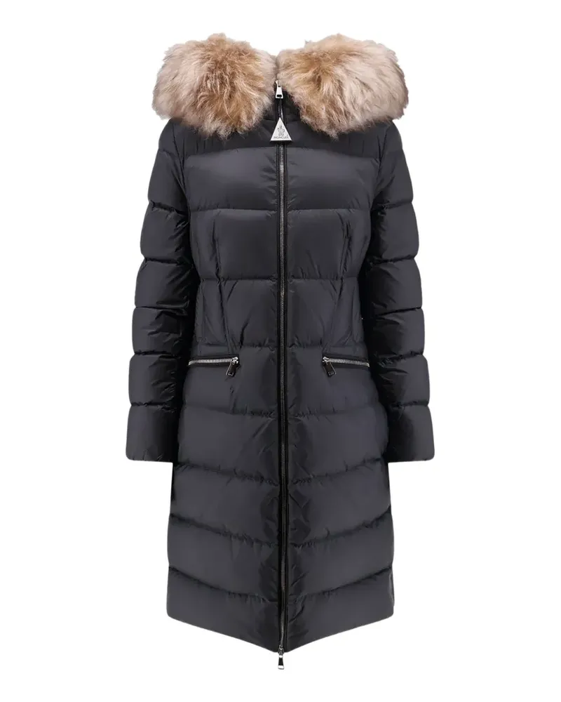 Moncler Boedic shearling-trim down coat - Schwarz Schwarz